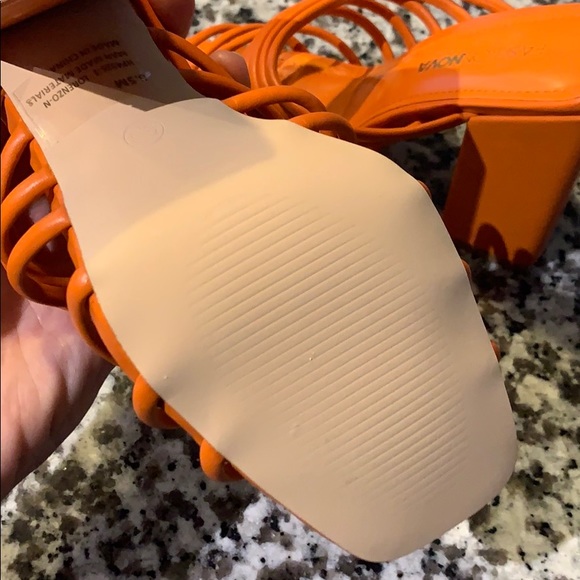 Lorenzo Orange Heels - Picture 4 of 4